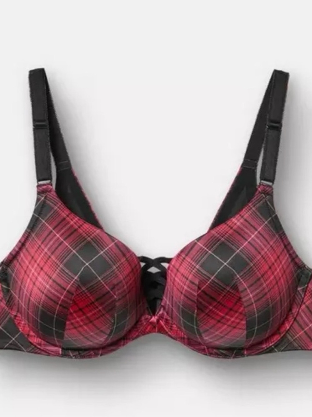 Torrid Verona Red Plaid Contour Bra